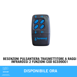 BESENZONI PULSANTIERA TRASMETTITORE A RAGGI INFRAROSSI 2 FUNZIONI COD 6CS99001