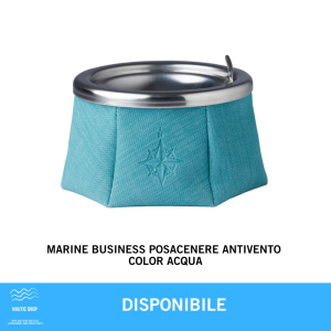 MARINE BUSINESS POSACENERE ANTIVENTO COLOR ACQUA