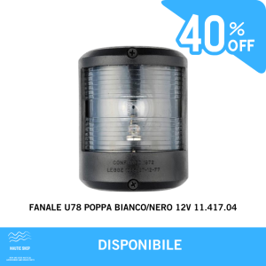 FANALE U78 POPPA BIANCO NERO 12 V 11.417.04