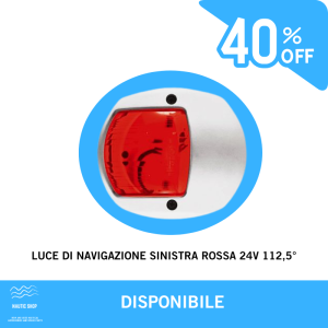 LUCE DI NAVIGAZIONE SINISTRA ROSSA 24V 112,5°