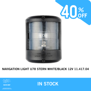 NAVIGATION LIGHT U78 STERN WHITE BLACK 12V 11.417.04