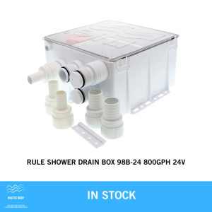 RULE SHOWER DRAIN BOX 98B-24 800GPH 24V