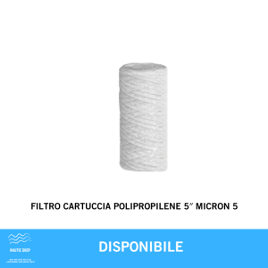 FILTRO CARTUCCIA POLIPROPILENE 5 MICRON 5