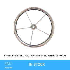 stainless steel nautical steering wheel 40 cm