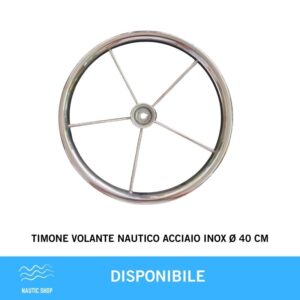 timone volante nautico acciaio inox 40 cm