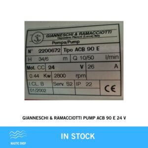 GIANNESCHI E RAMACCIOTTI PUMP ACB 90 E 24V