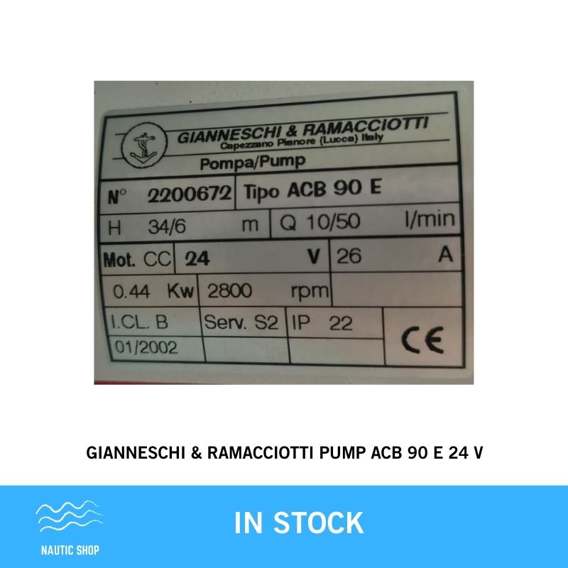 GIANNESCHI E RAMACCIOTTI PUMP ACB 90 E 24V