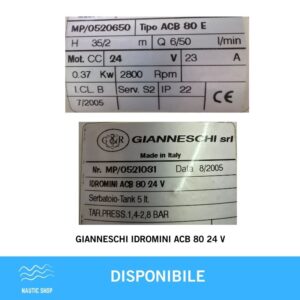 GIANNESCHI IDROMINI ACB80 24 V