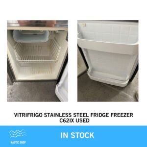 VITRIFRIGO STAINLESS STEEL FRIDGE FREEZER C62IX USED